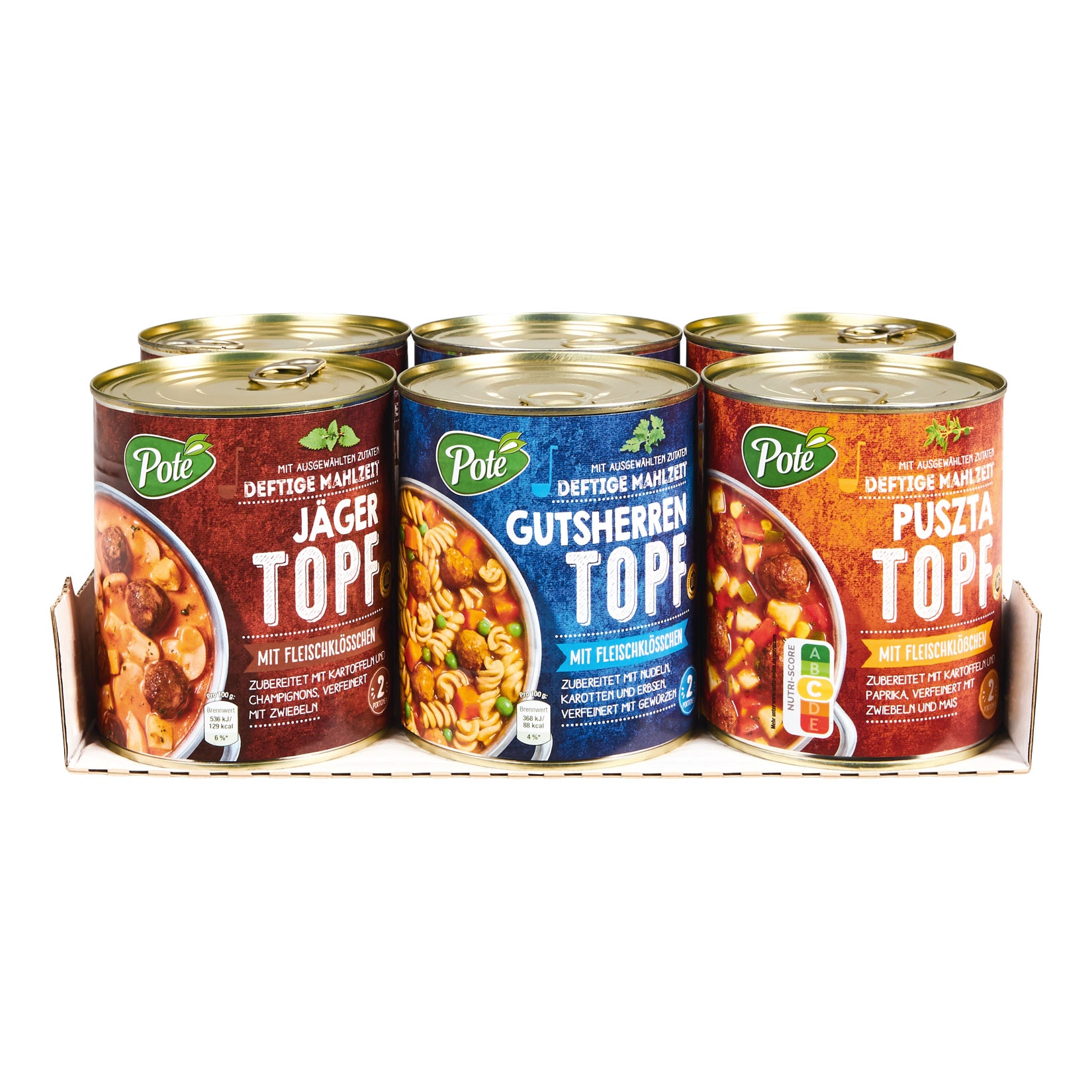 Pot&eacute; Eint&ouml;pfe 800 g, verschiedene Sorten, 6er Pack - Bild 1