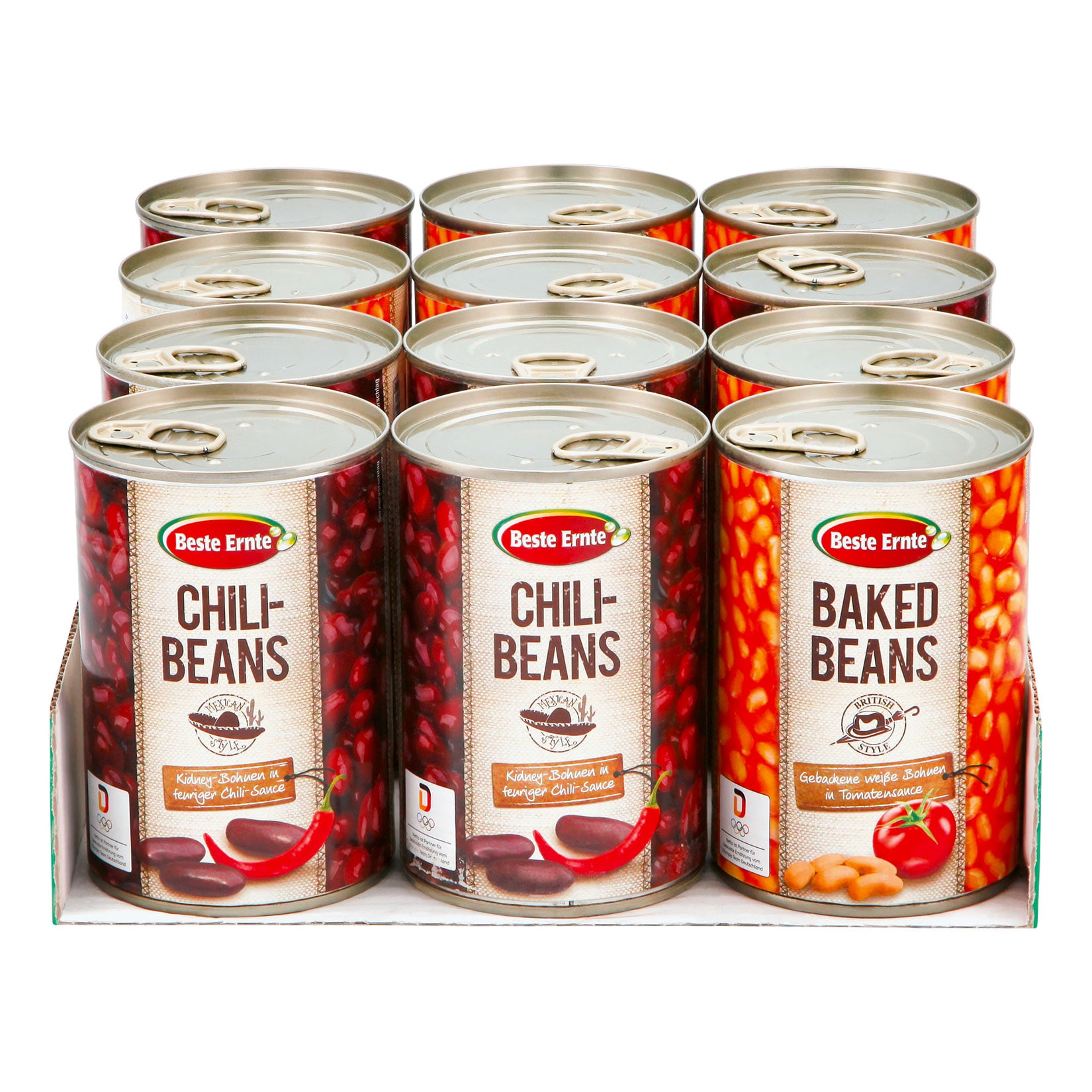 Beste Ernte Bohnen 400 g, verschiedene Sorten, 12er Pack - Bild 1