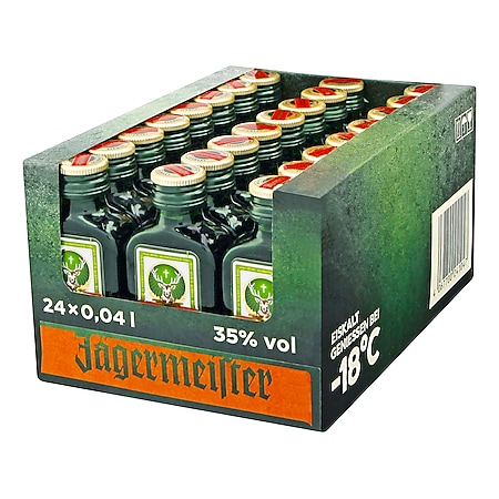 Jägermeister Kräuterlikör 35,0 % vol 40 ml, 24er Pack - Bild 1