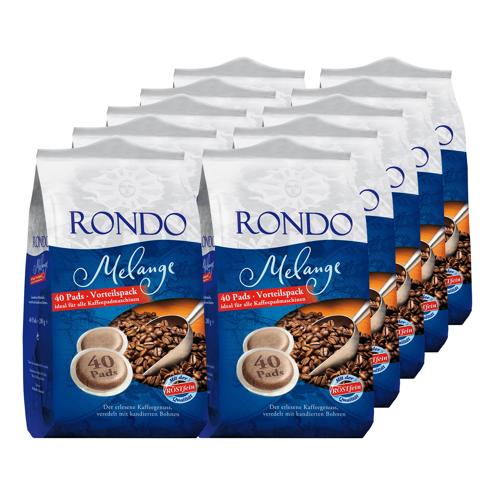 Rondo Melange Kaffeepads 280 g, 10er Pack - Bild 1