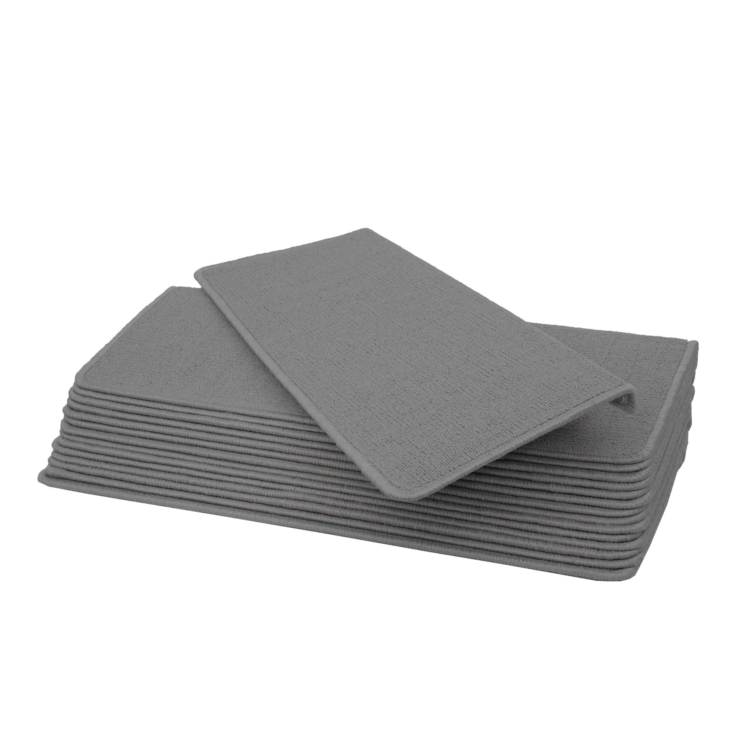 15er-Set Stufenmatte MCW-G49, Treppenteppich Treppenschutz Treppenmattenset, 65x25cm ~ rechteckig, grau - Bild 1