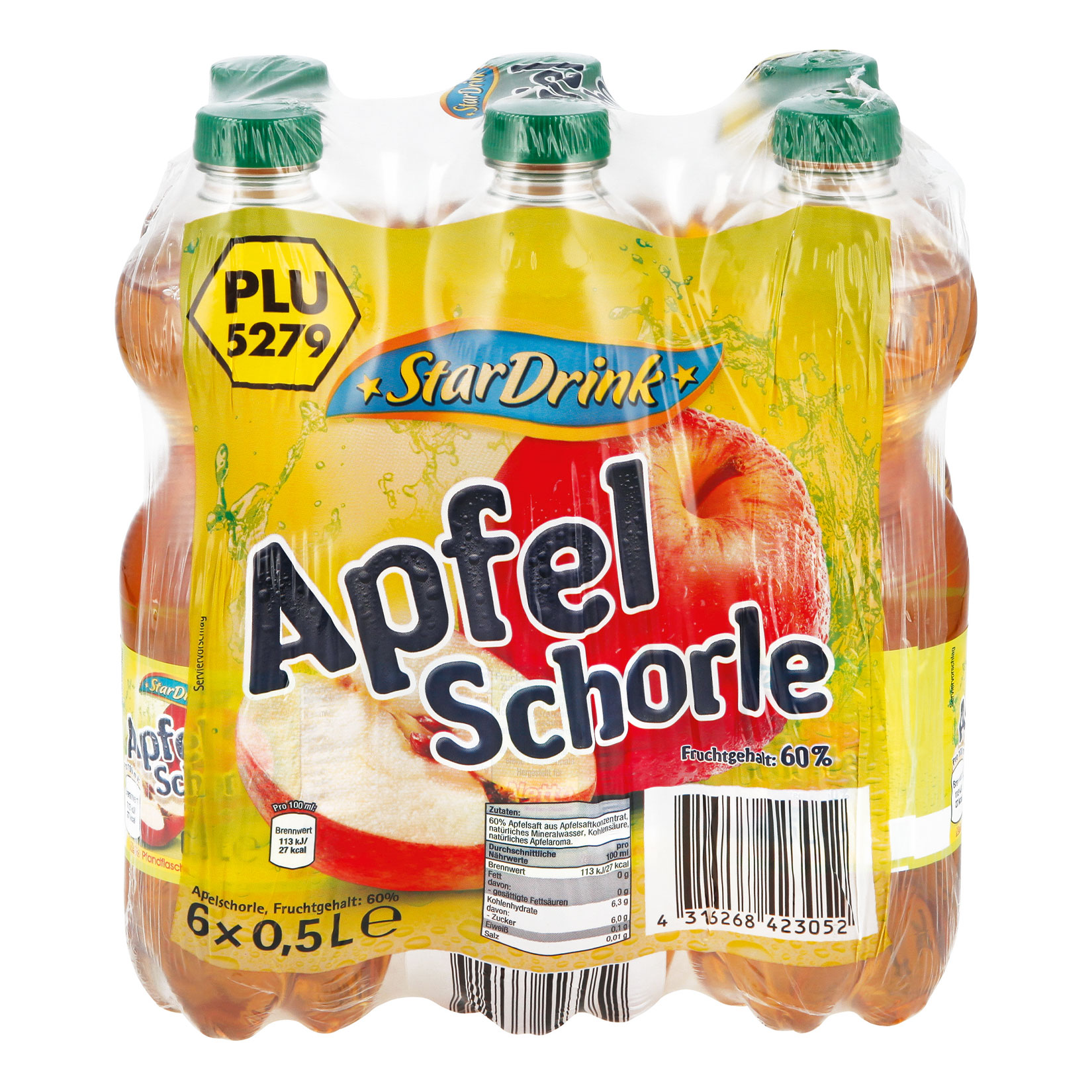 Stardrink Apfelschorle 0,5 Liter, 6er Pack - Bild 1