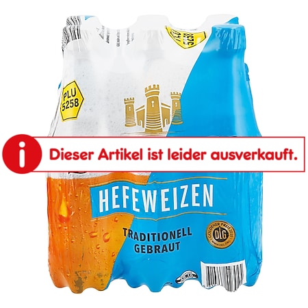Schloss Hefeweizen 5,0 % vol 0,5 Liter, 6er Pack - Bild 1