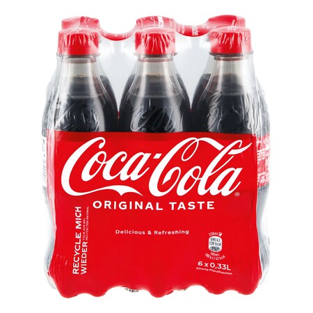 Coca-Cola 0,33 Liter, 6er Pack