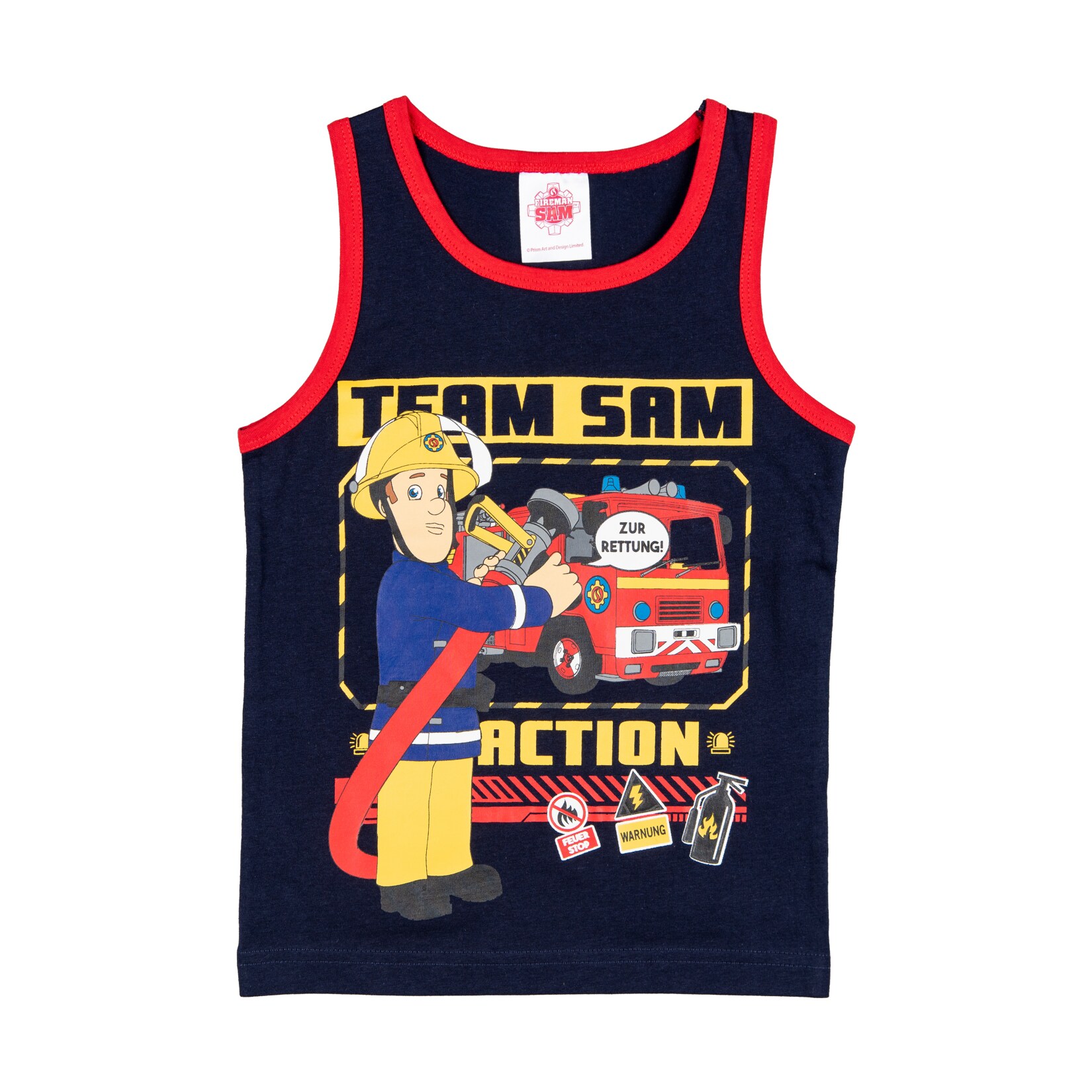 Kn. Unterhemd Blau/Wei&szlig; SAM Gr.98/104 - Bild 1