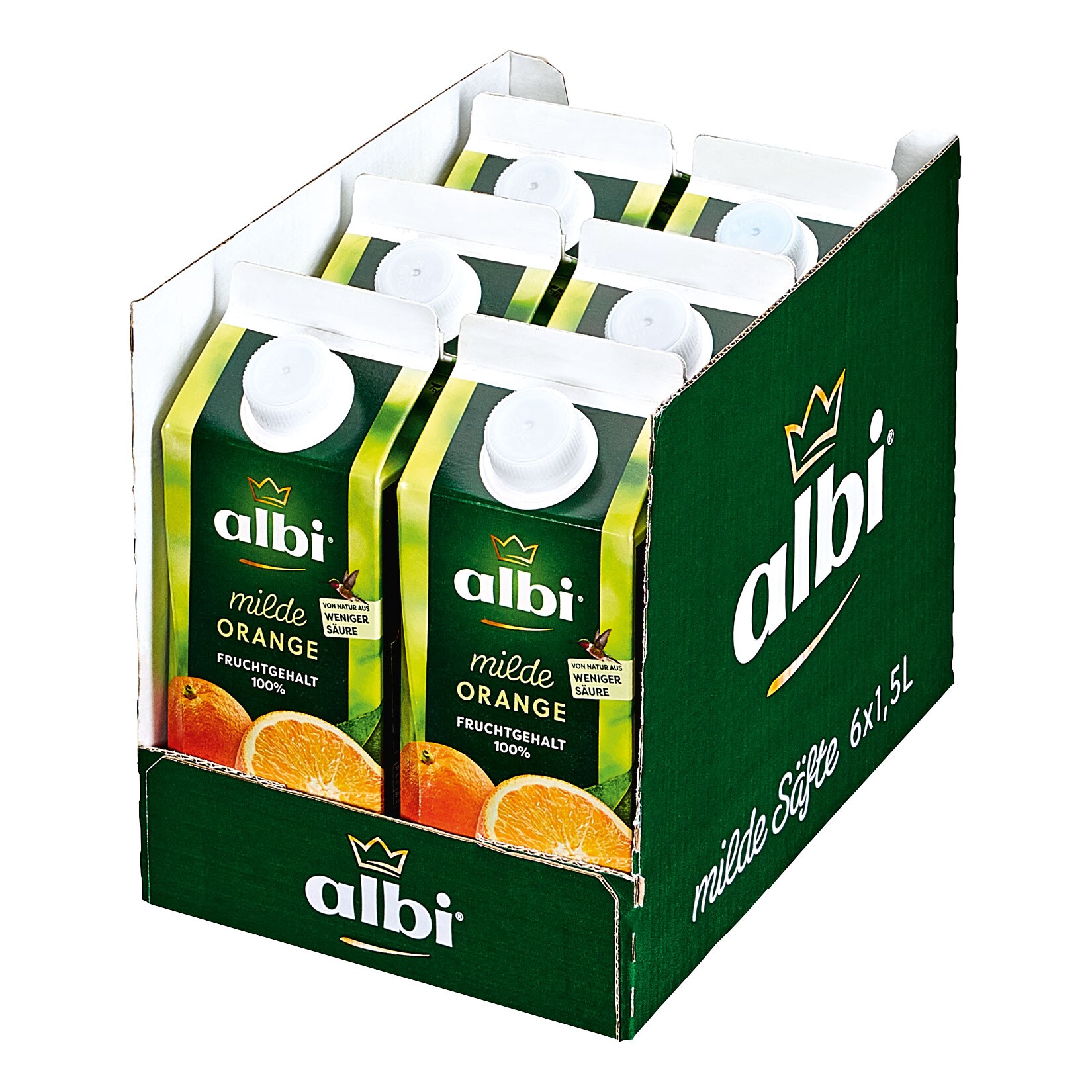 albi Milder Orangensaft 1,5 Liter, 6er Pack - Bild 1