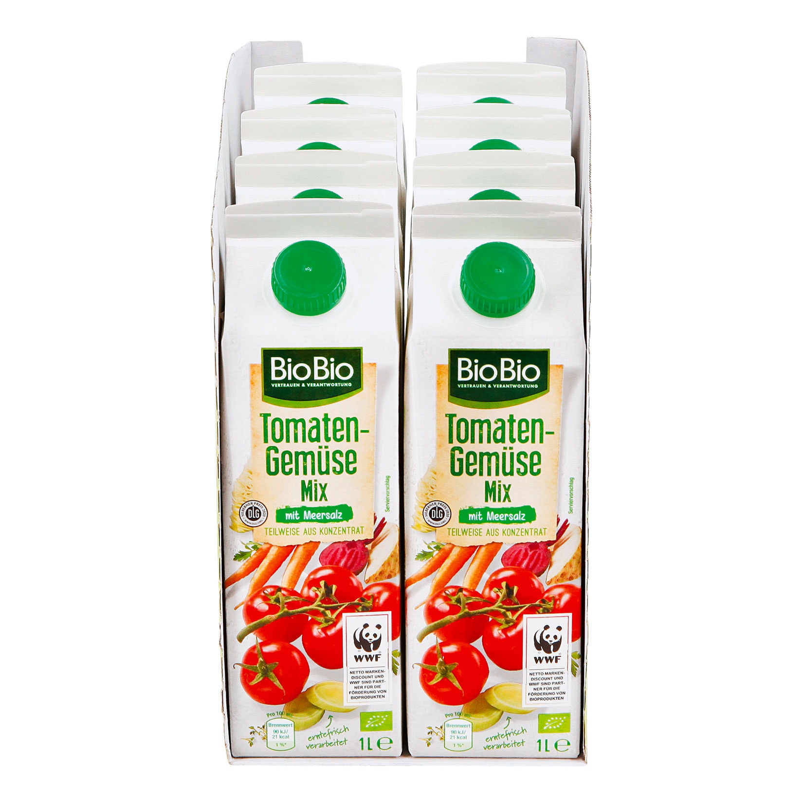 BioBio Tomaten-Gem&uuml;se-Mix 1 Liter, 8er Pack - Bild 1