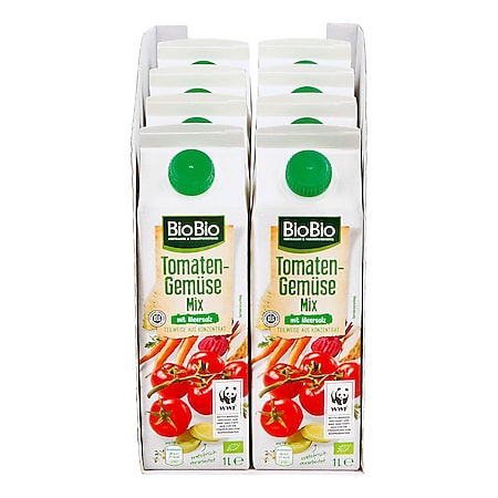 BioBio Tomaten-Gemüse-Mix 1 Liter, 8er Pack - Bild 1