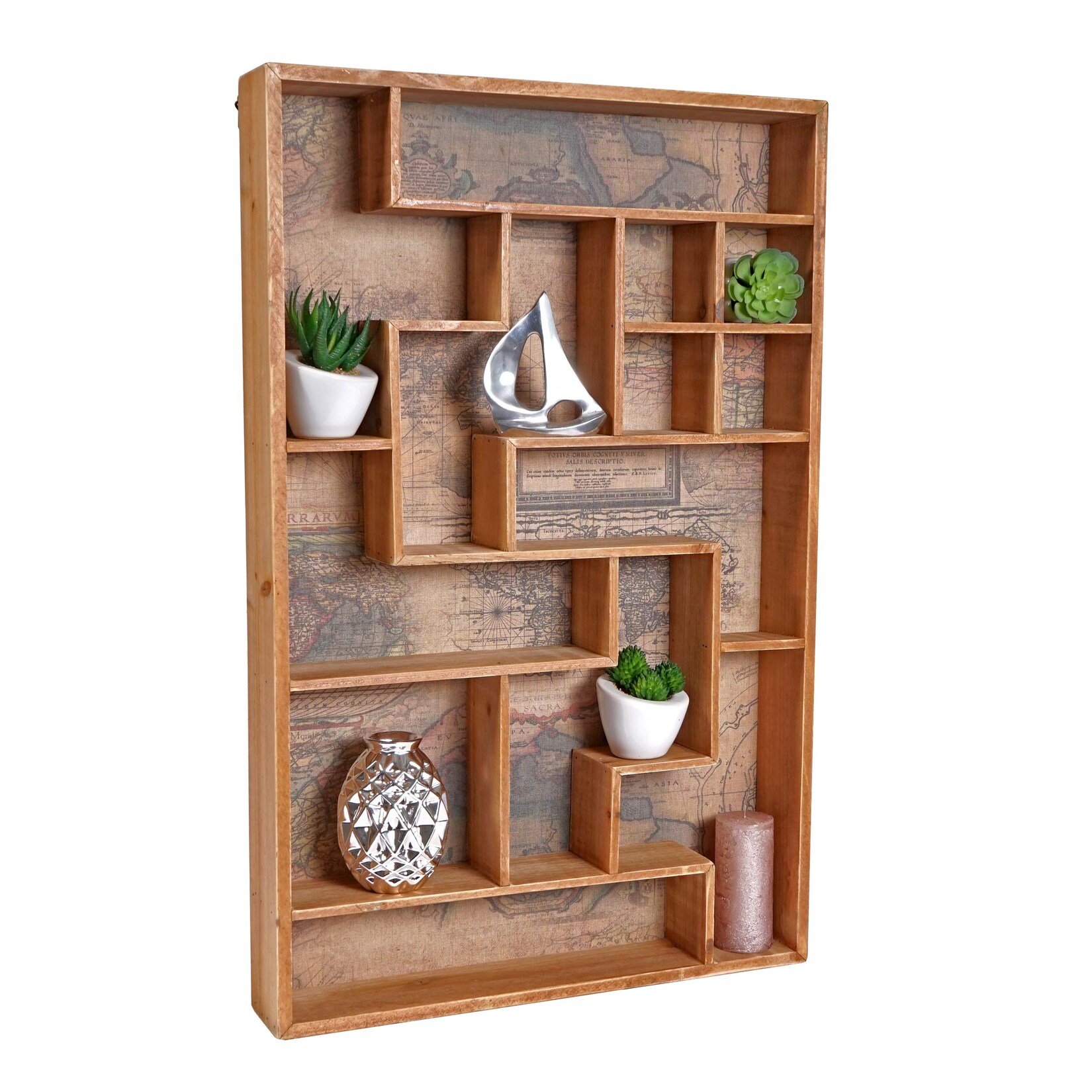 Setzkasten MCW-F35, Wandregal Sammlerkasten, Shabby-Look Vintage 70x45x8cm | 04057651270562