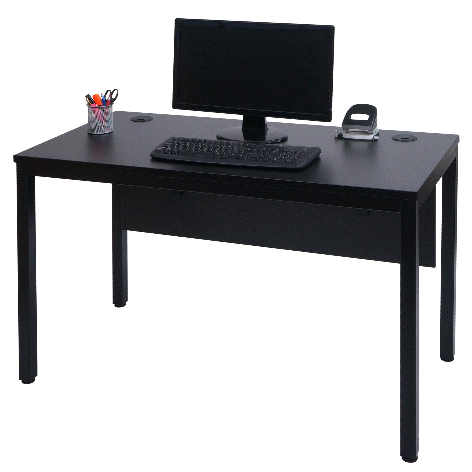 Schreibtisch MCW-E94, Bürotisch Computertisch 120x60cm ~ schwarz | 04057651581071