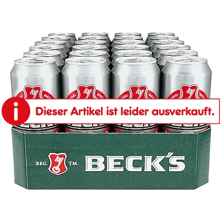 Becks Pils 4,9 % vol 0,5 Liter Dose, 24er Pack - Bild 1