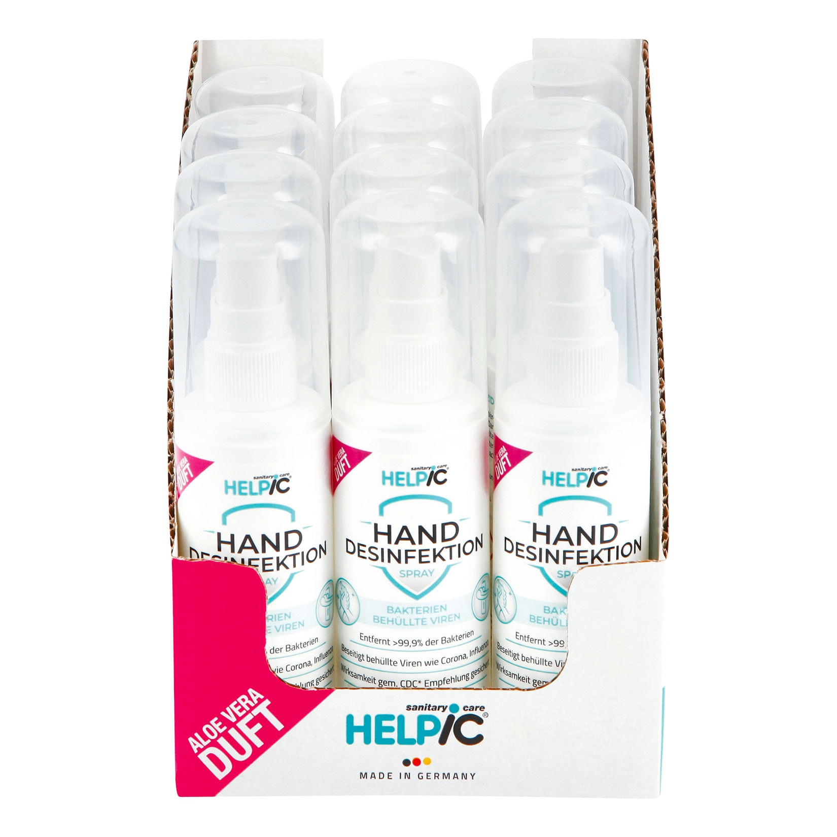 Helpic Hand Desinfektionsspray 100 ml, 12er Pack