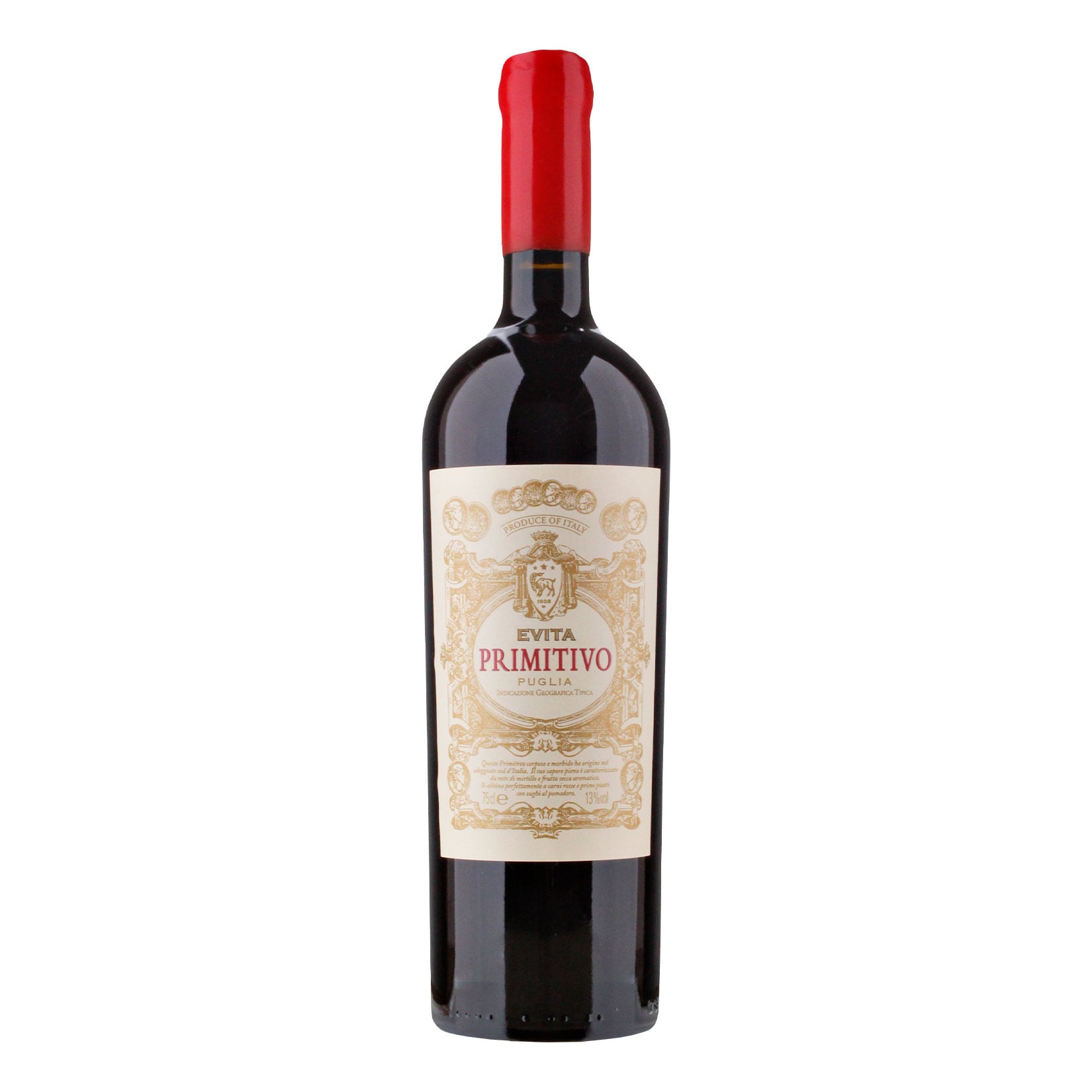 Evita Primitivo IGT Puglia 13,0 % vol 0,75 Liter - Bild 1