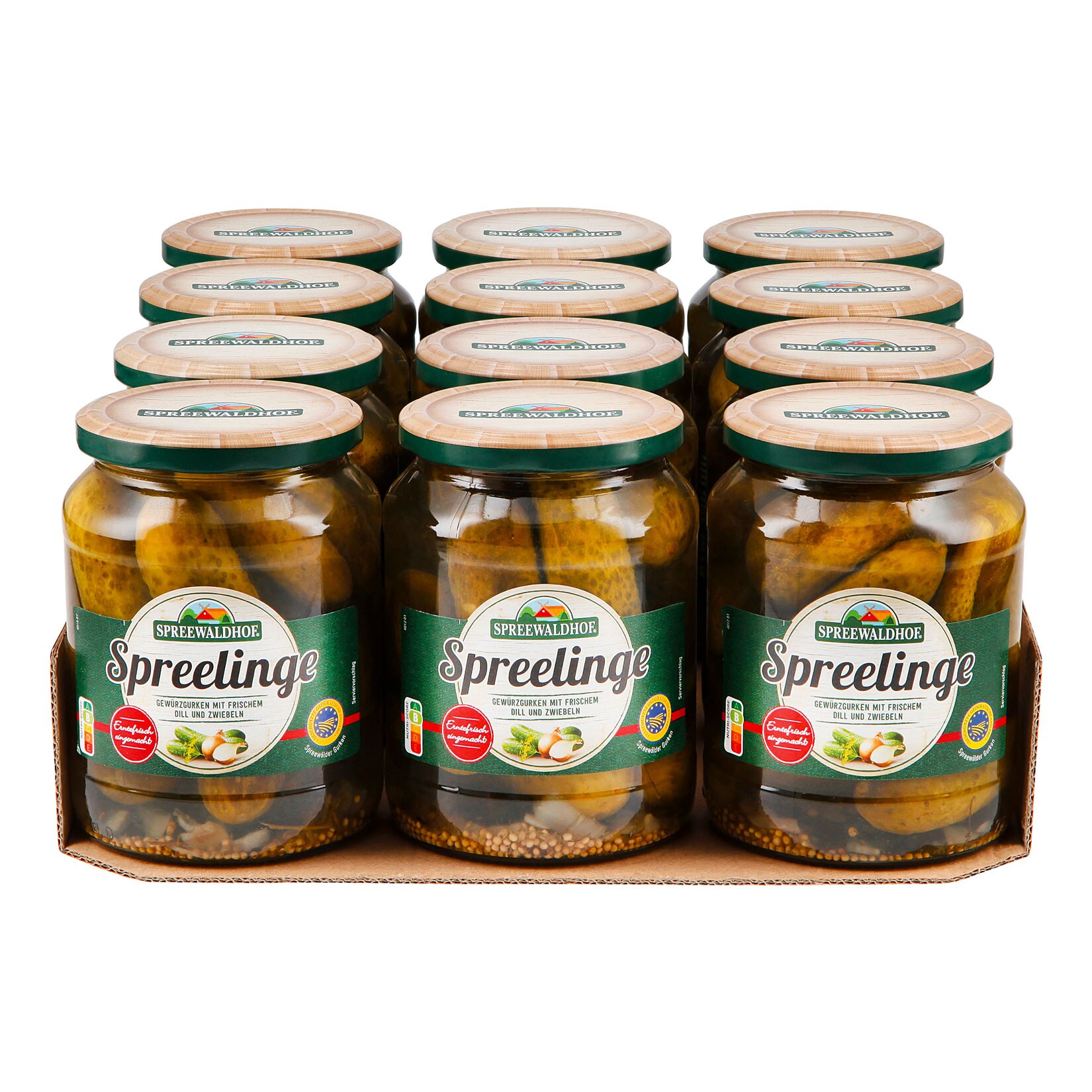 Spreewaldhof Gew&uuml;rzgurken 360 g Abtropfgewicht, 12er Pack - Bild 1