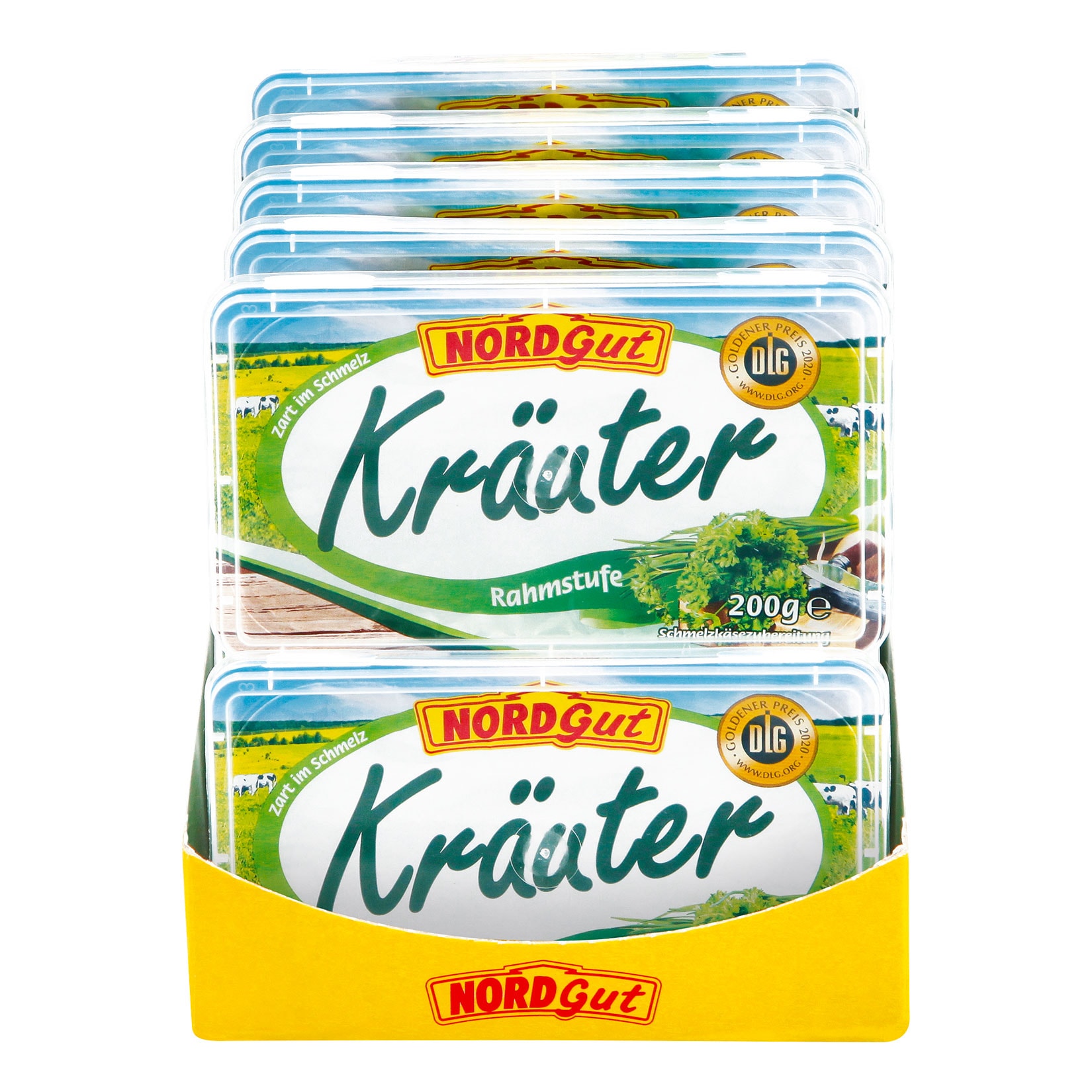 Nordgut Schmelzk&auml;sezubereitung Kr&auml;uter 200 g, 10er Pack - Bild 1