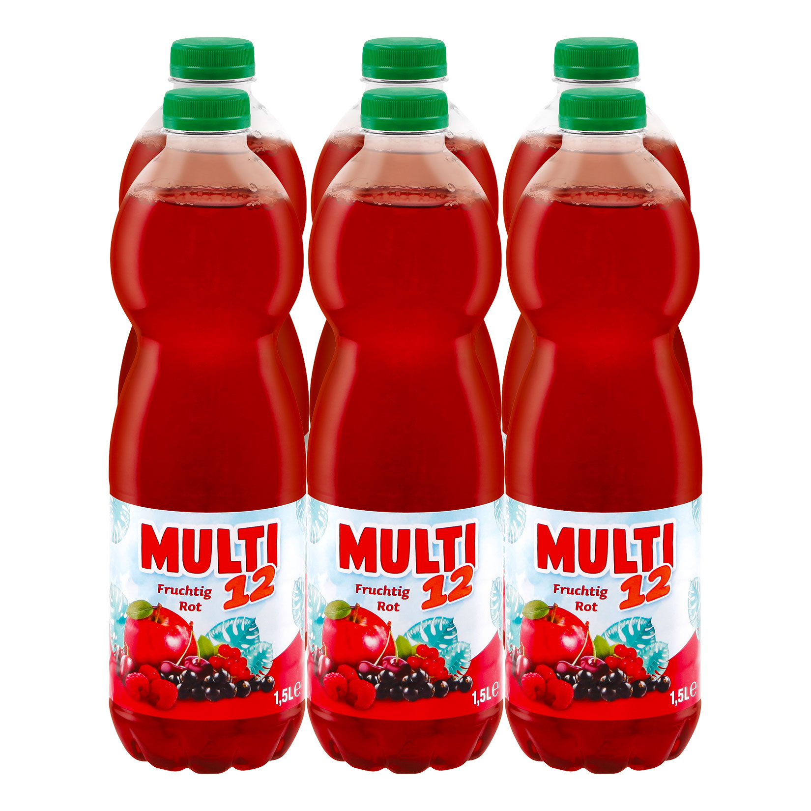 Multi 12 Fruchtig Rot 1,5 Liter, 6er Pack - Bild 1