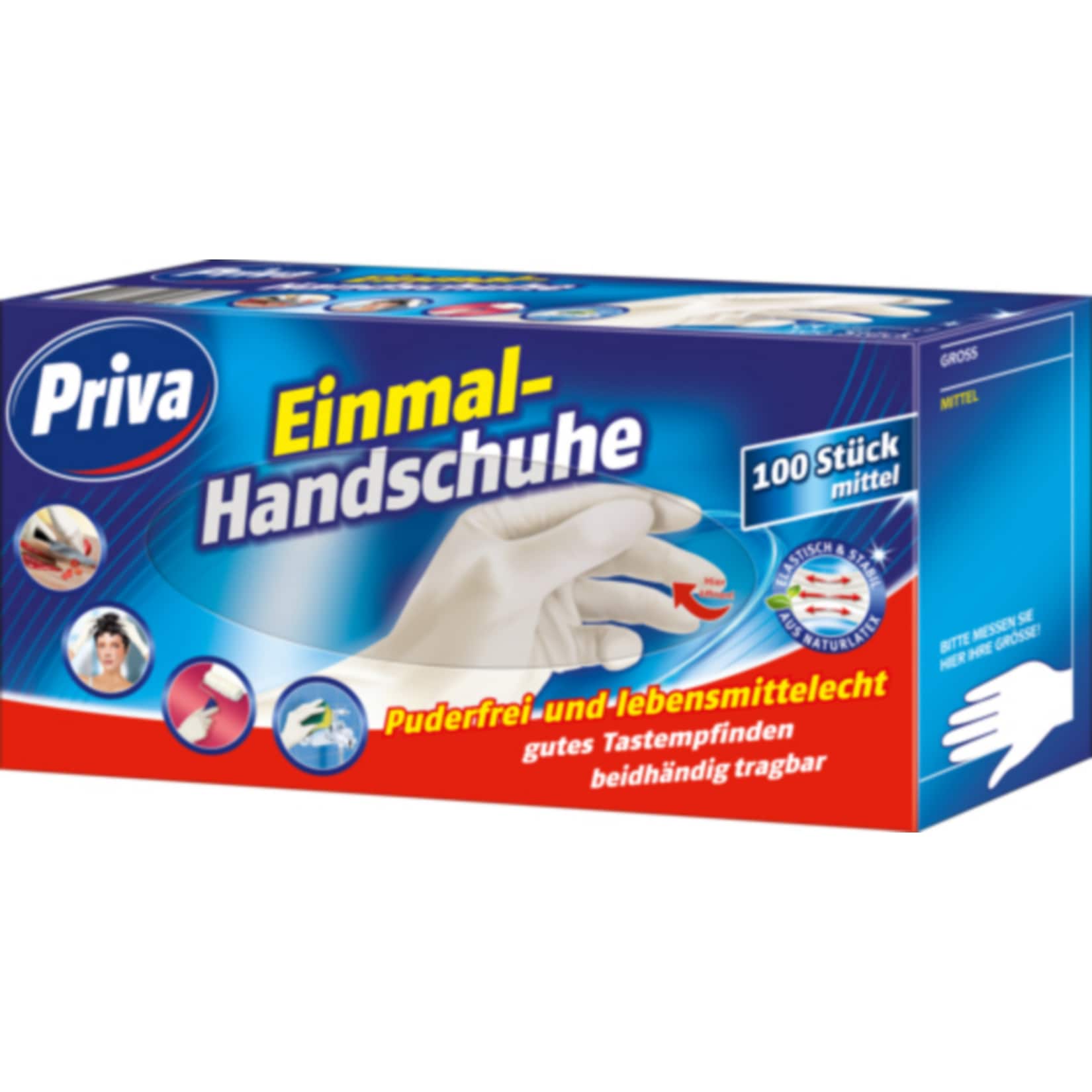 Priva Einmal-Handschuhe, 100 St&uuml;ck - Bild 1