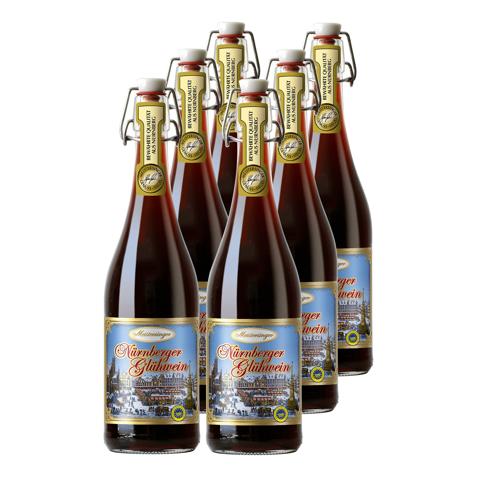 Meistersinger N&uuml;rnberger Gl&uuml;hwein g.g.A. 10,0% vol 6 x 0,75 Liter - Bild 1