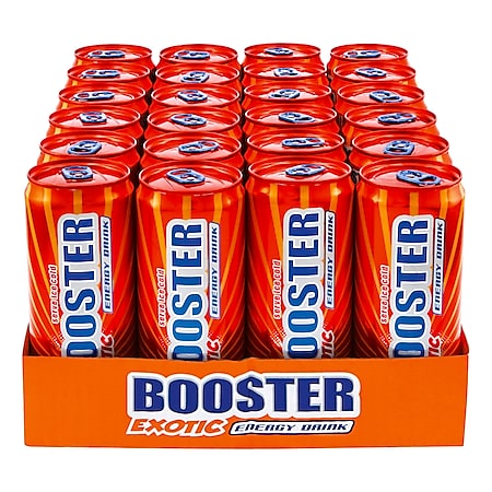 Booster Energy Drink Exotic 0,33 Liter Dose, 24er Pack - Bild 1