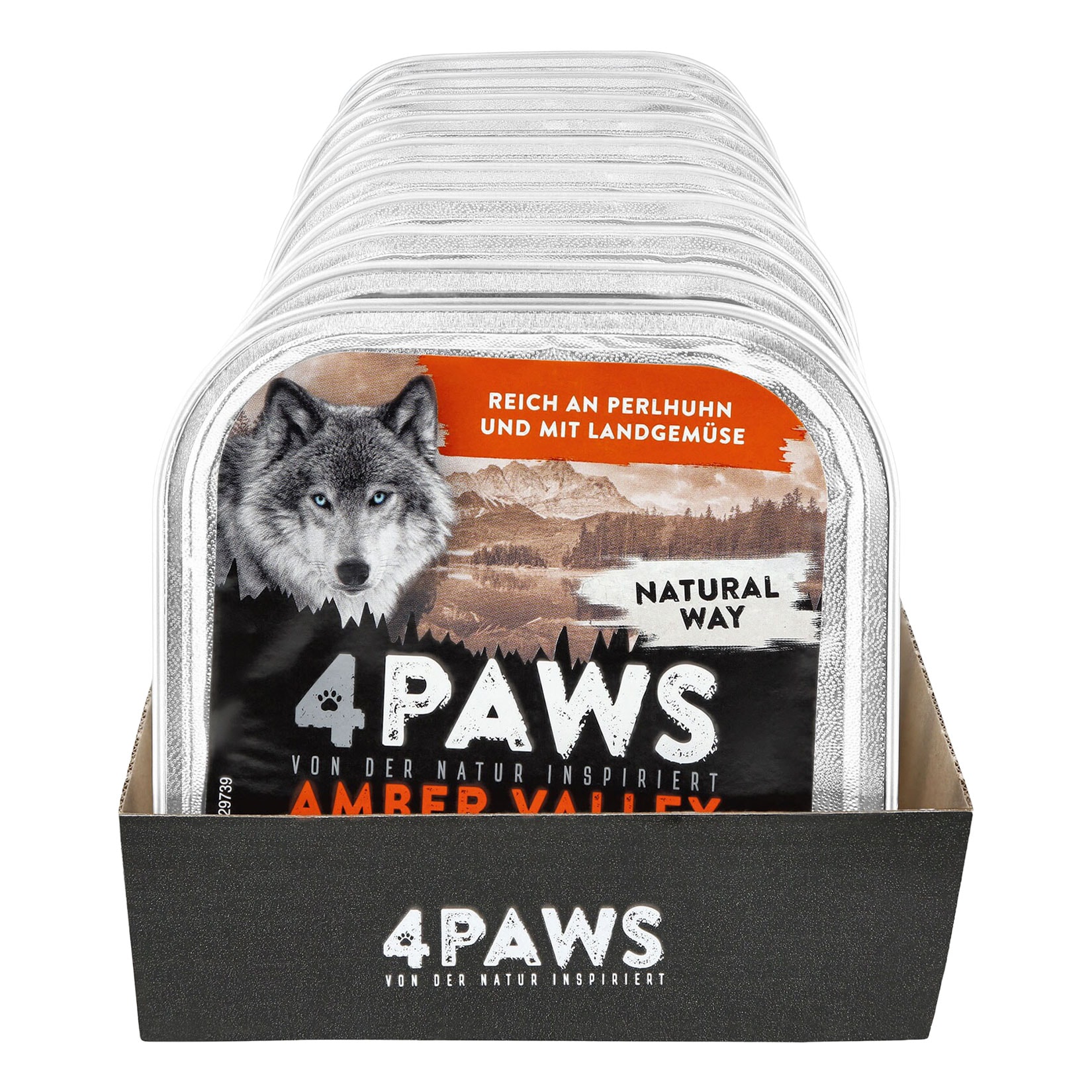 4 PAWS Hundenahrung Perlhuhn Gem&uuml;se 300 g, 10er Pack - Bild 1