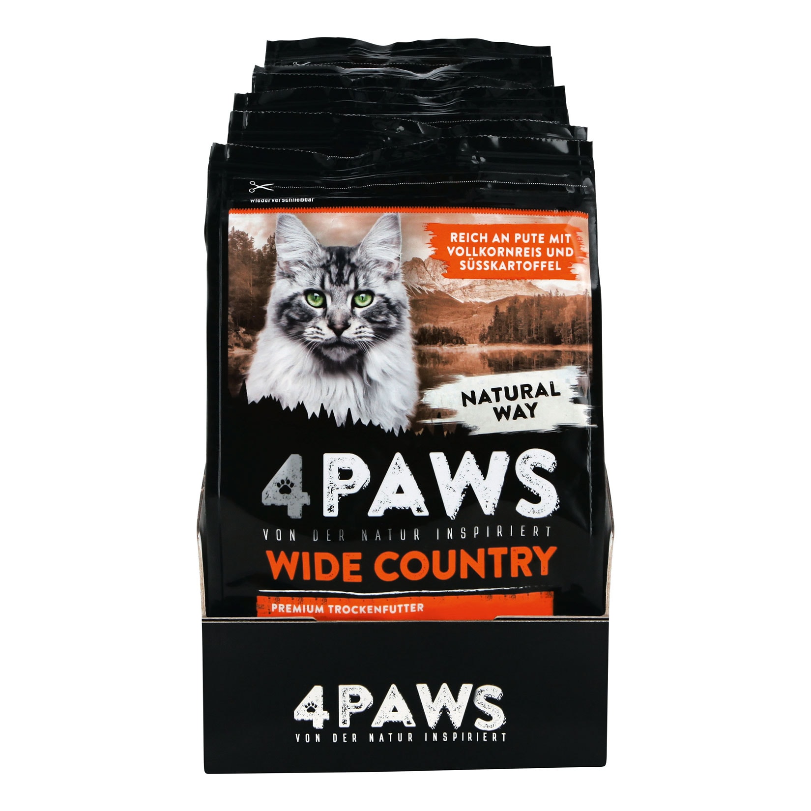 4 PAWS Katzentrockennahrung Pute 400 g, 6er Pack - Bild 1