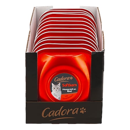 Cadora Katzennassnahrung Mousse Rind 85 g, 13er Pack - Bild 1