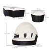 Miniaturansicht Miniaturansicht Miniaturansicht Miniaturansicht Miniaturansicht Outsunny Gartenmöbel-Set PE-Rattan, Metall, Polyester(100% Polyester), Schaumstoff - Bild 5