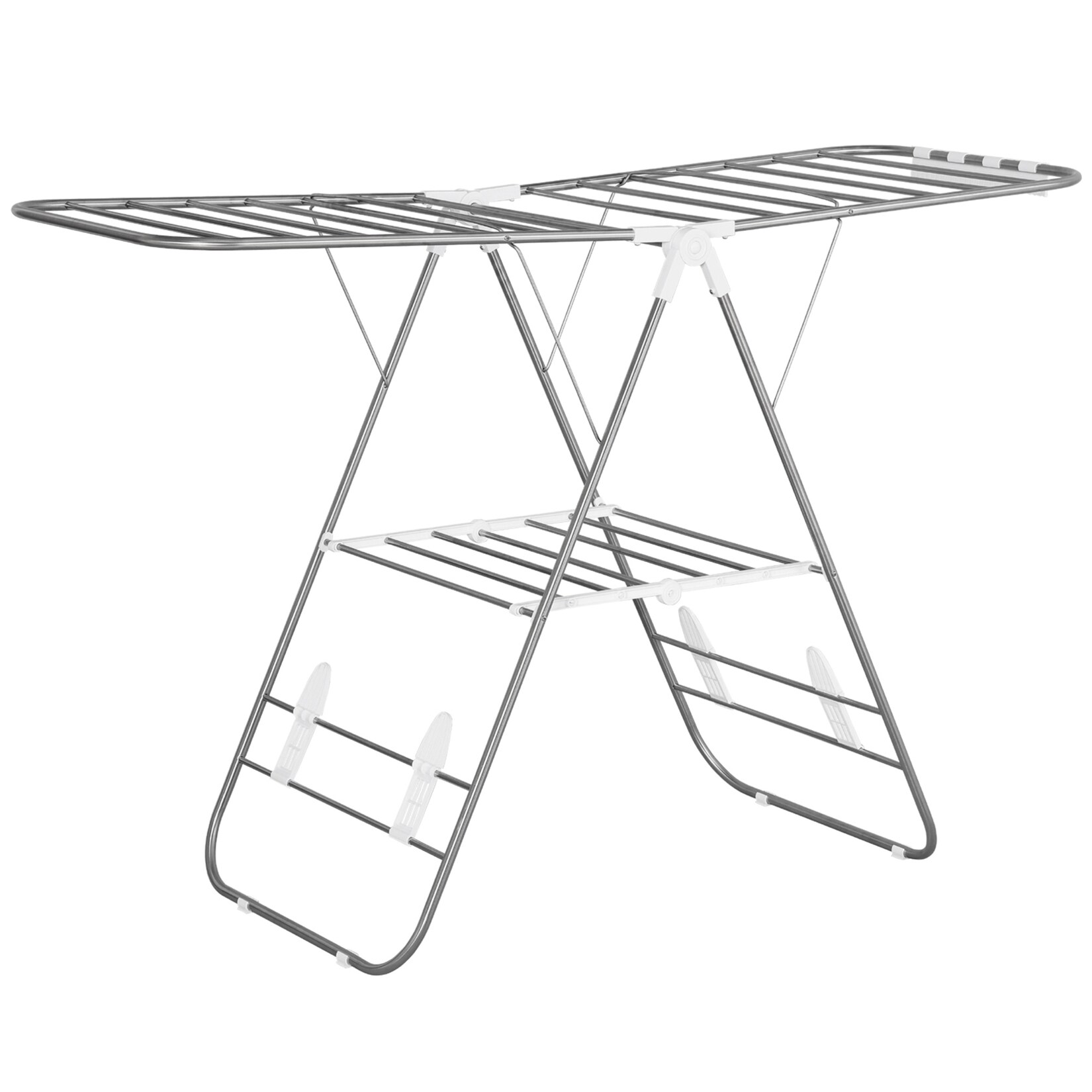 HOMCOM Wäscheständer Edelstahl, ABS, PP | 04250871285662