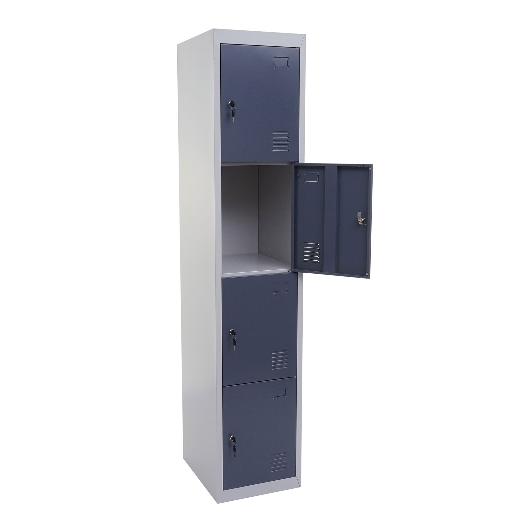 Schließfach Preston T163, Schließfachschrank Wertfachschrank Spind, Metall 180x38x45cm ~ anthrazit-grau