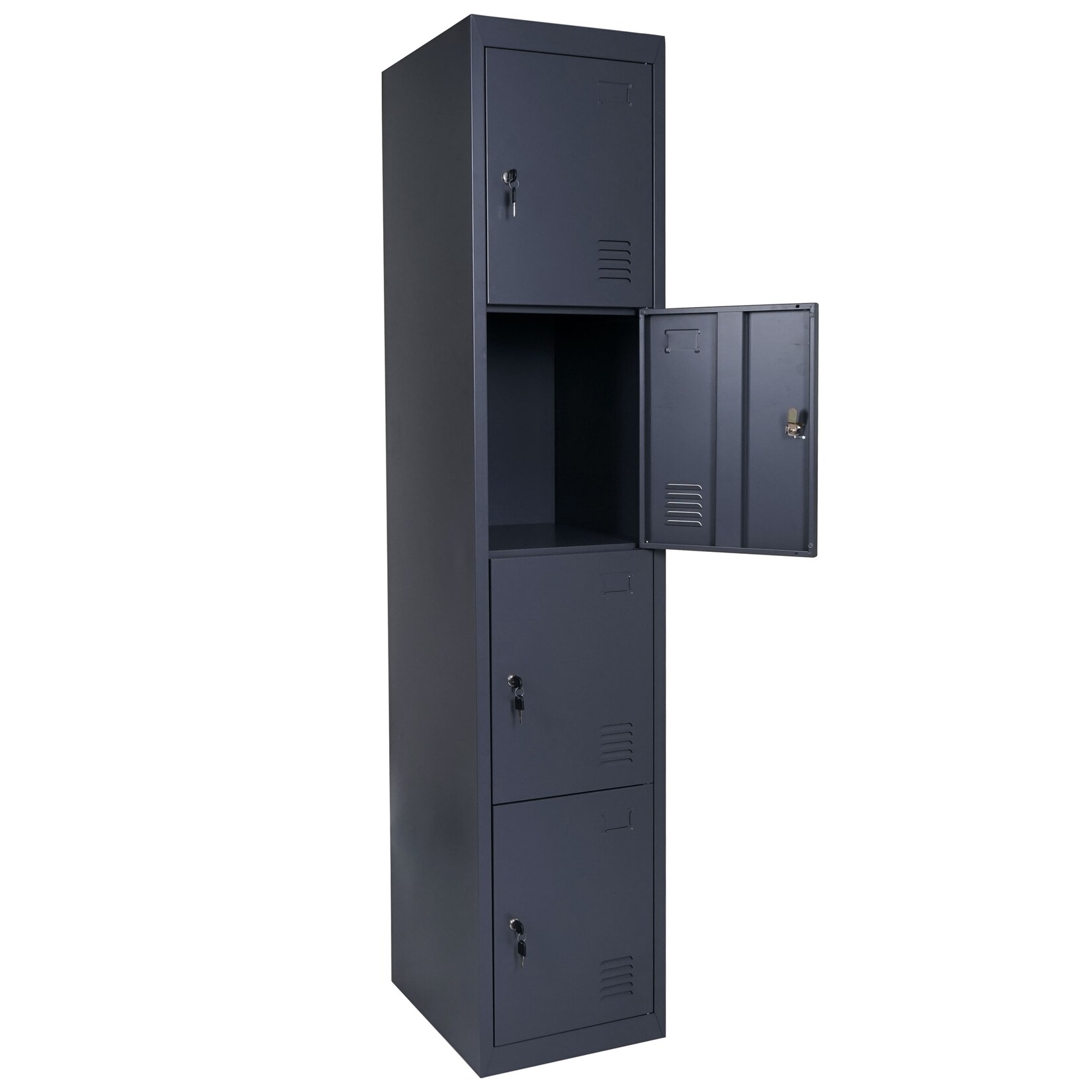 Schließfach Preston T163, Schließfachschrank Wertfachschrank Spind, Metall 180x38x45cm ~ anthrazit