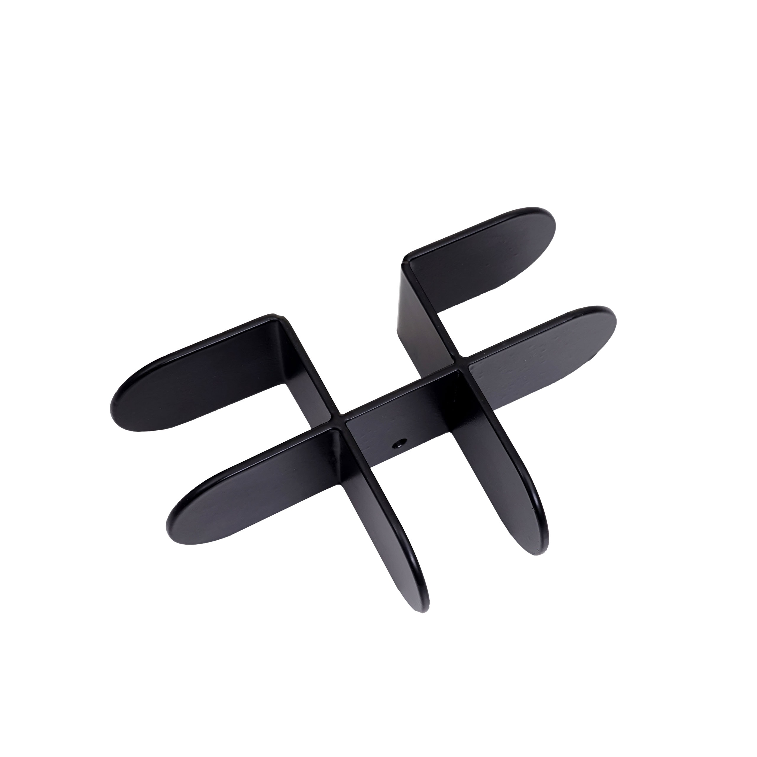 Verbindungsst&uuml;ck f&uuml;r Akustik-Trennwand MCW-G77, Klammer Raumteiler, Stecksystem Metall schwarz ~ f&uuml;r 4 W&auml;nde - Bild 1