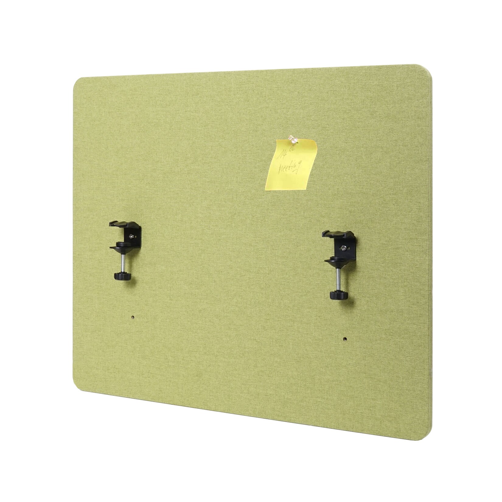 Akustik-Tischtrennwand MCW-G75, Büro-Sichtschutz Schreibtisch Pinnwand, doppelwandig Stoff/Textil ~ 60x75cm grün | 04057651566115