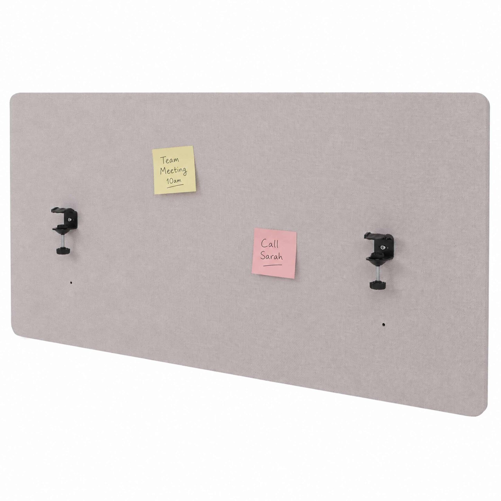 Akustik-Tischtrennwand MCW-G75, Büro-Sichtschutz Schreibtisch Pinnwand, doppelwandig Stoff/Textil ~ 60x120cm beige