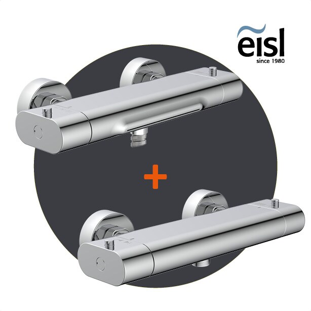 EISL Duscharmatur CARNEO mit Thermostat, Chrom | 09002560793423
