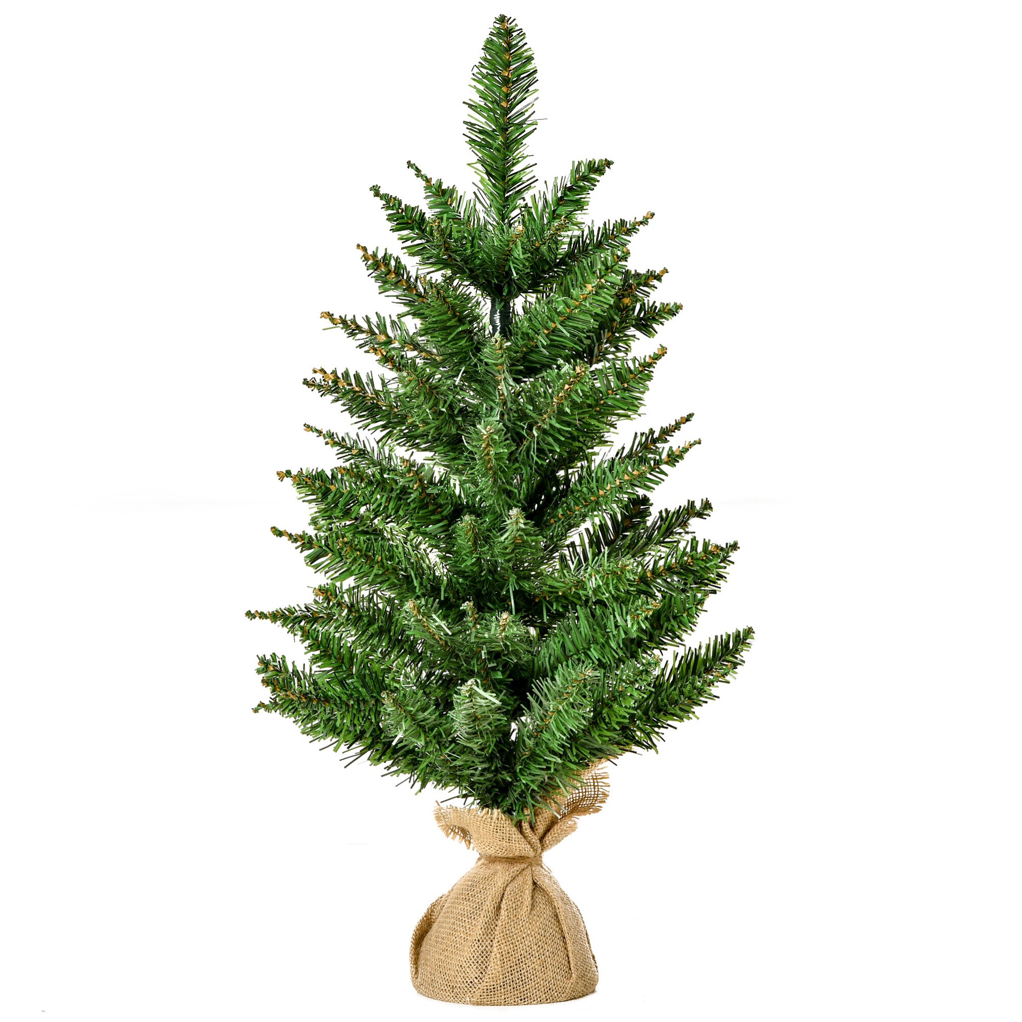 HOMCOM Weihnachtsbaum PVC, 100%Leinen, Zement - Bild 1