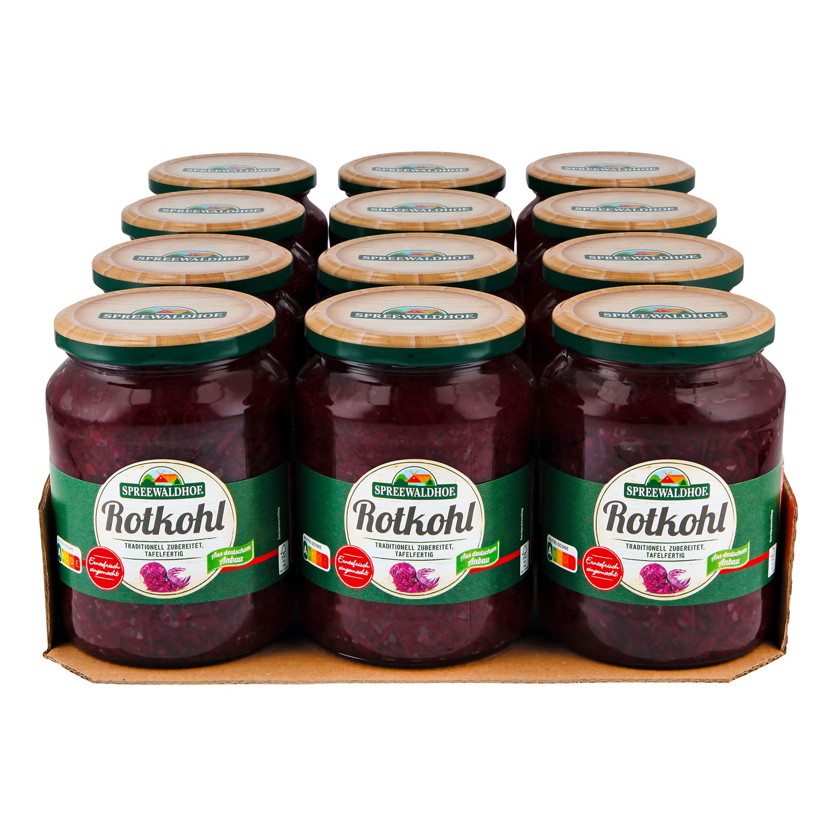 Spreewaldhof Rotkohl 650 g Abtropfgewicht, 12er Pack - Bild 1