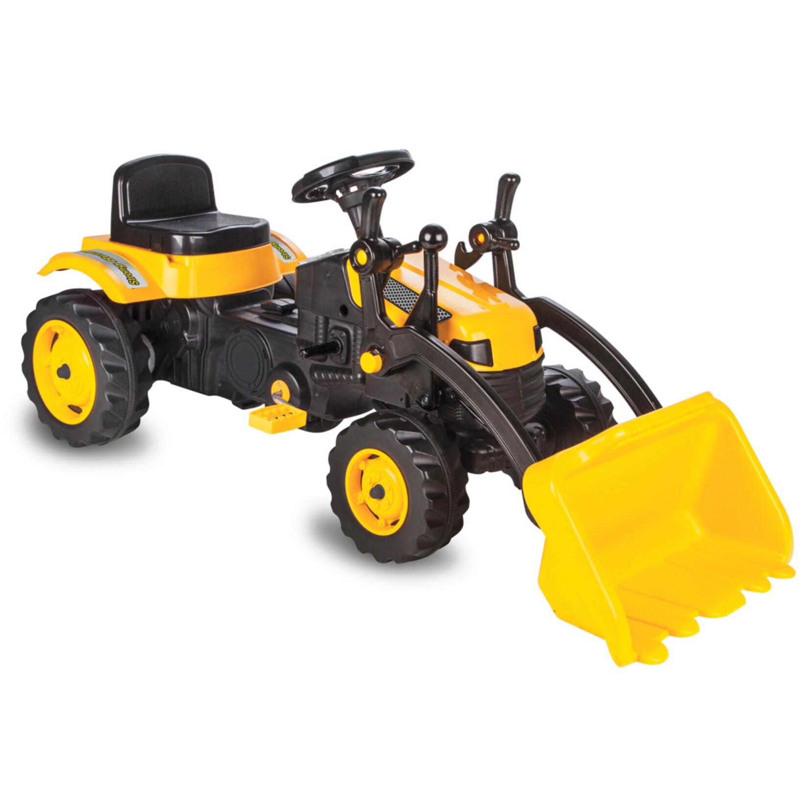 Trettraktor mit Frontlader Strong Bull gelb - Bild 1
