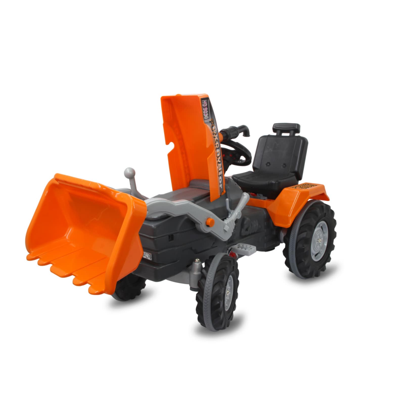 Trettraktor mit Frontlader Power Drag orange - Bild 1