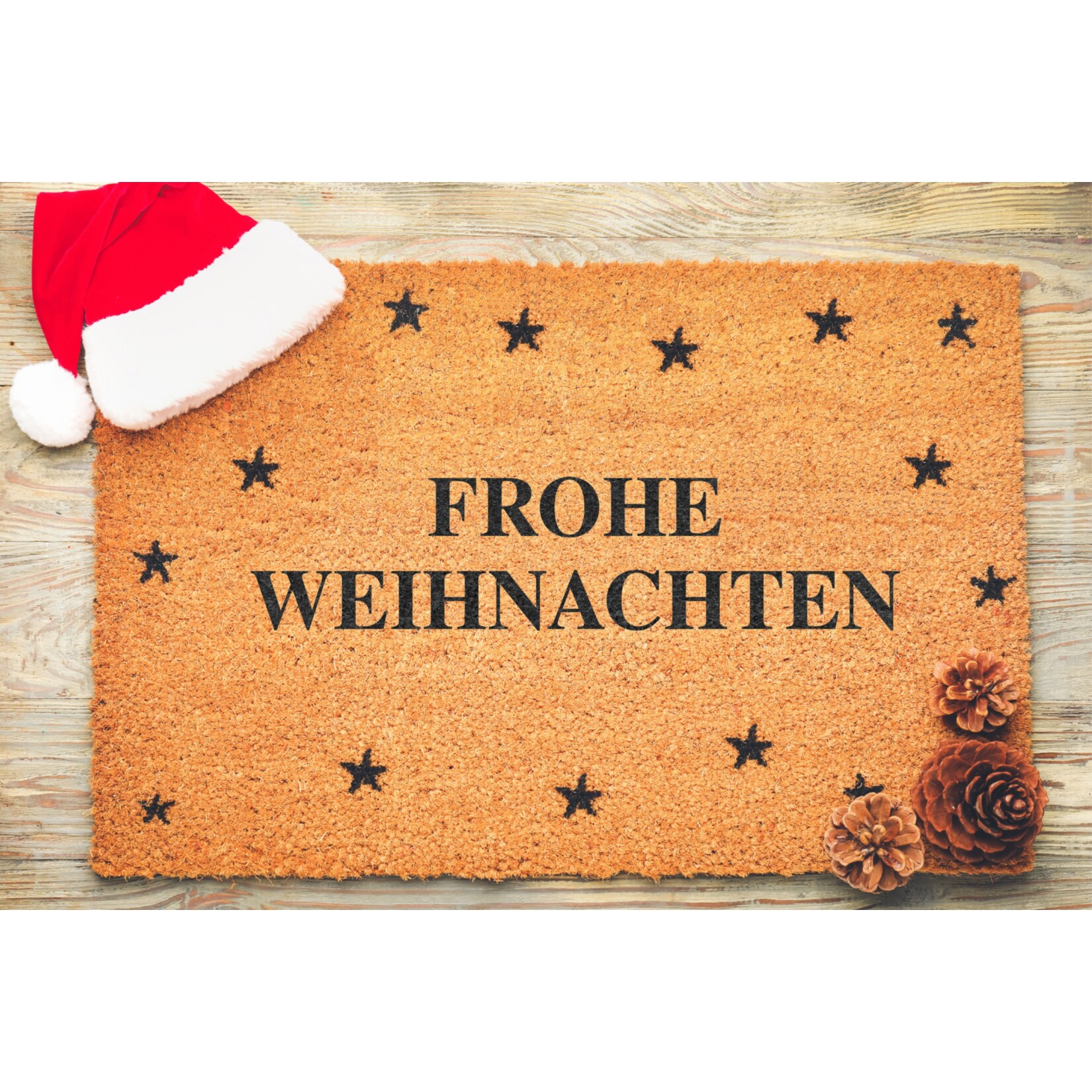 Dekor T&uuml;rmatte X-Mas bedruckt frohe Weihnachten - Bild 1