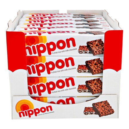 Nippon Puffreis mit Weißer Schokolade 200g im 24er Pack