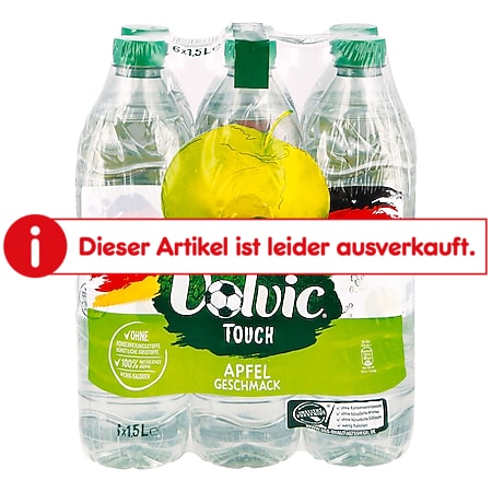Volvic Touch Wasser mit Apfelgeschmack 1,5 Liter, 6er Pack - Bild 1