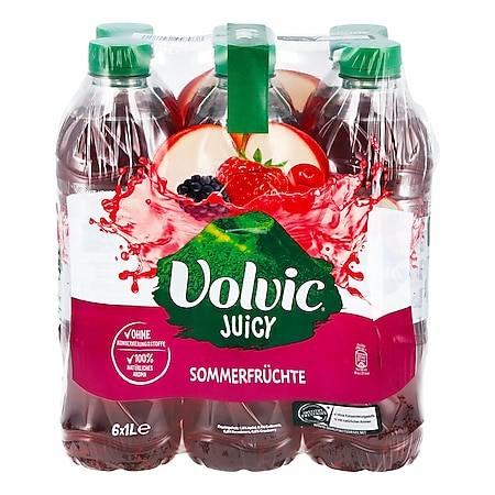 Volvic Juicy Sommerfrüchte 1 Liter, 6er Pack - Bild 1