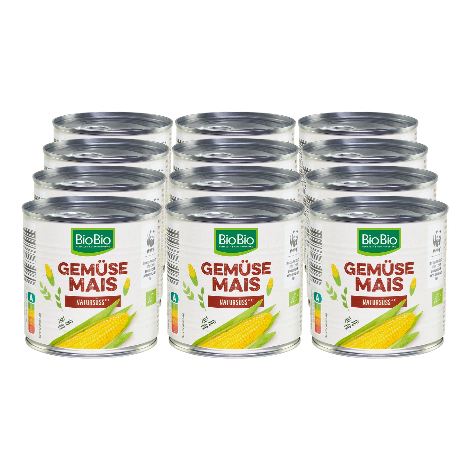 BioBio Gem&uuml;semais 285 g Abtropfgewicht, 12er Pack - Bild 1