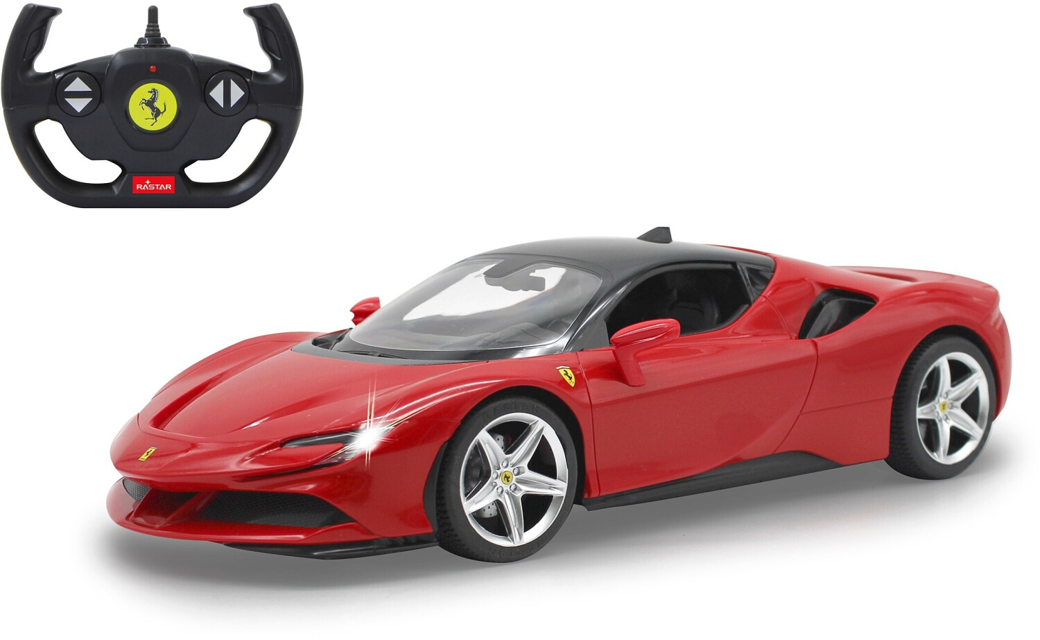 Jamara Ferrari SF90 Stradale 1:14 rot 2,4GHz Ferngesteuertes Auto mit Fahrlicht - Bild 1
