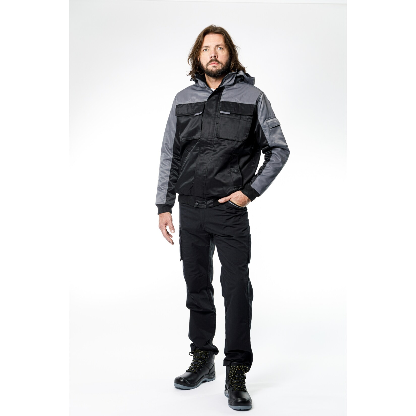 Herren Arbeitsjacke mit Kapuze - Gr. XL - Bild 1