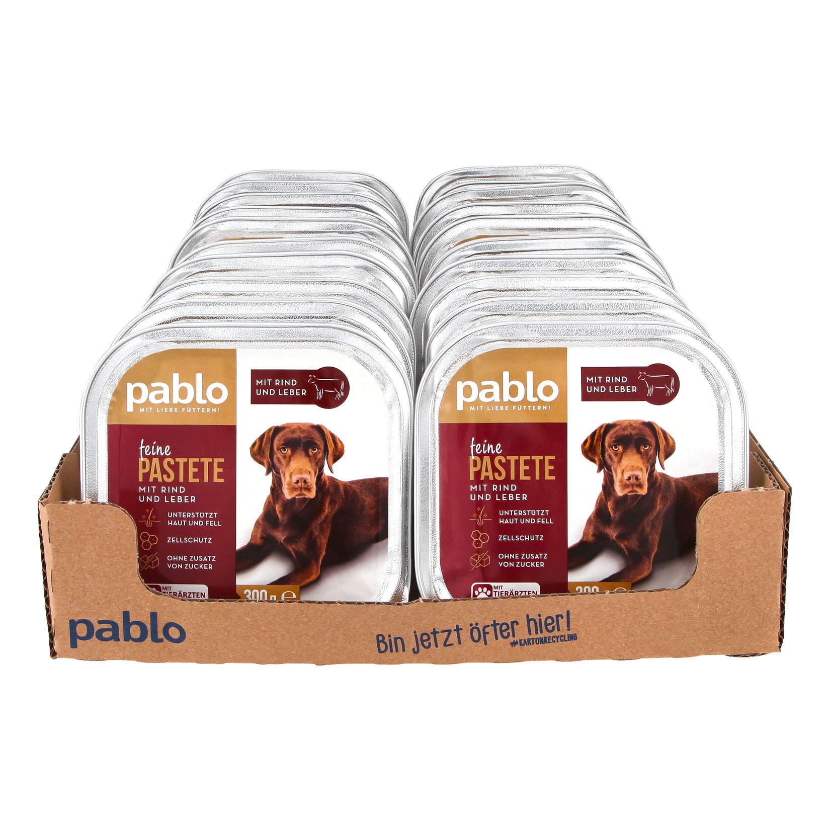 Pablo Hundenahrung Rind & Leber 300 g, 20er Pack - Bild 1