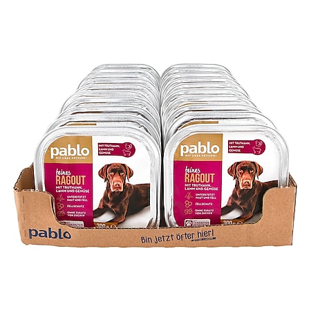Pablo Hundenahrung Truthahn, Lamm & Gemüse 300 g, 20er Pack - Bild 1