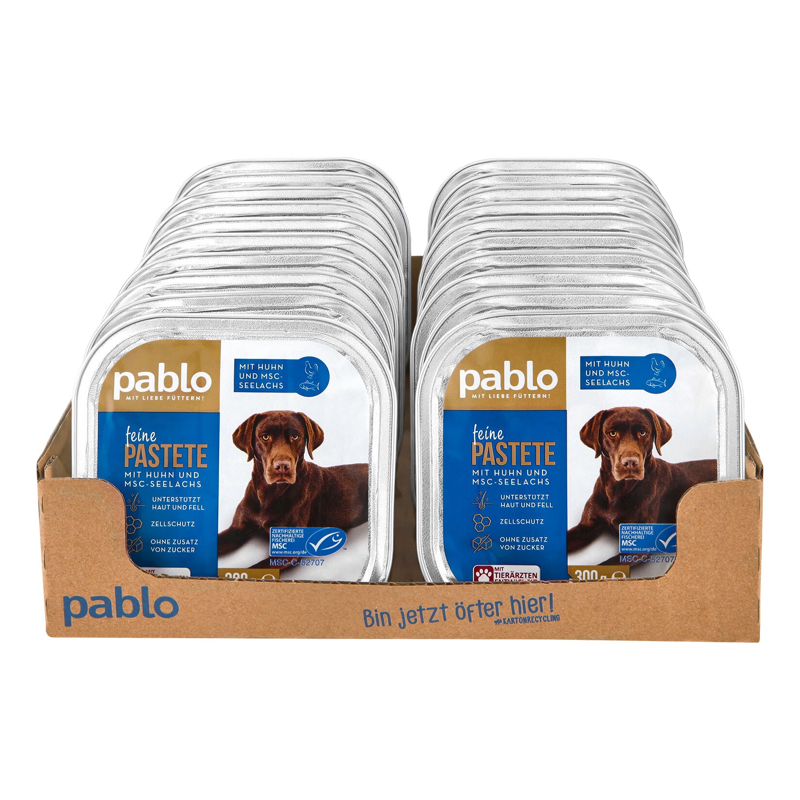 Pablo Hundenahrung Huhn & Edelfisch 300g, 20er Pack - Bild 1