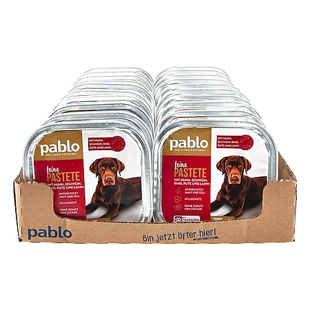 Pablo Hundenahrung Huhn, Schwein, Rind, Pute 300 g, 20er Pack - Bild 1