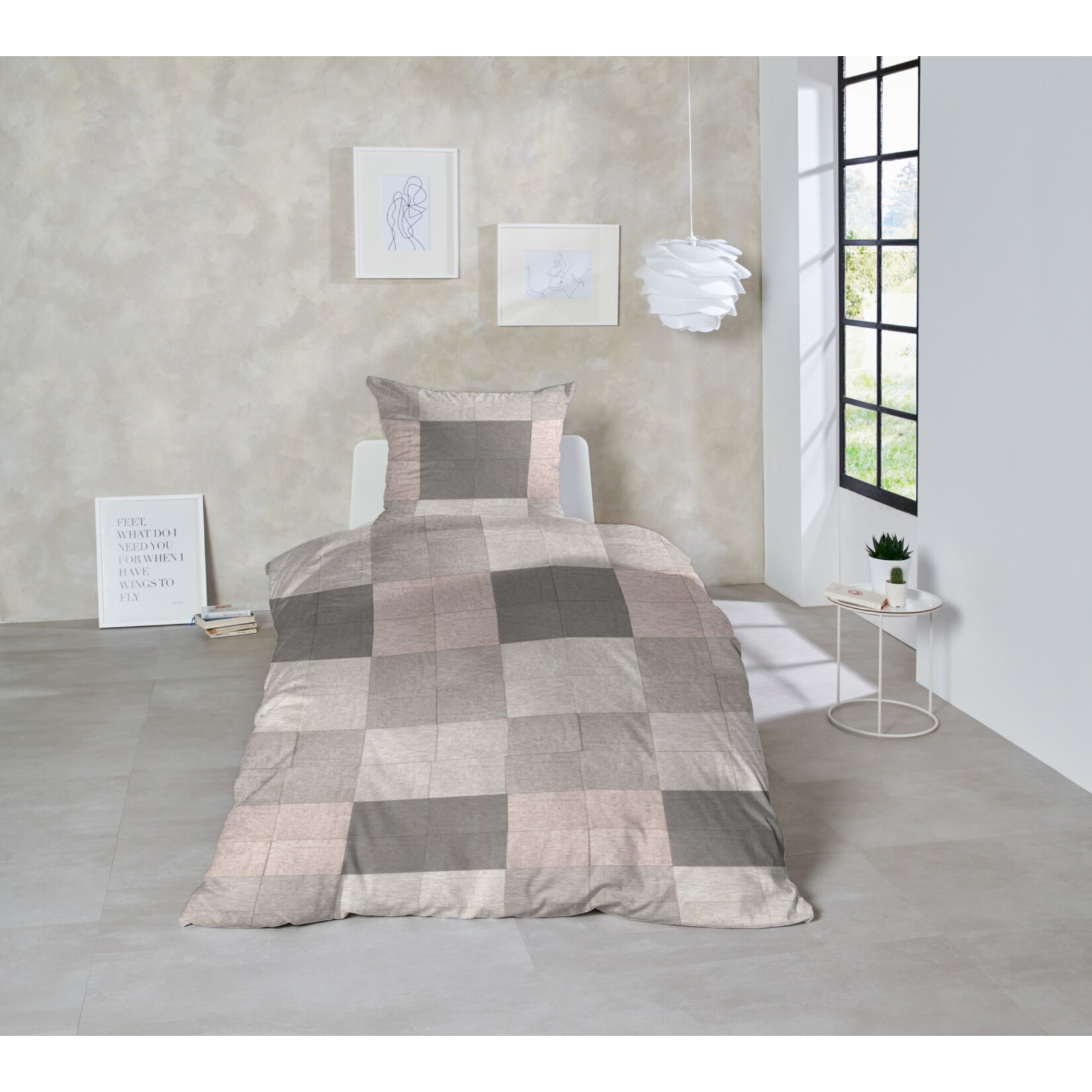 Primera Bettwäsche "Glencheck" 2 Stk. mit Patchwork Karo